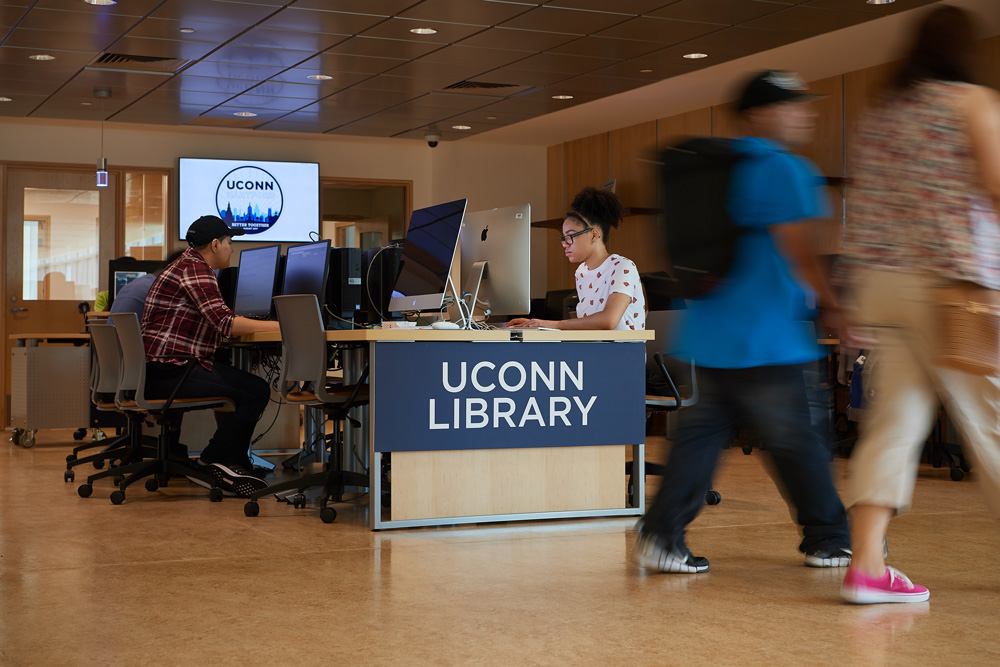 Library180619a133 Students use computers at the UConn Hartford Library inside the Hartford Public Library