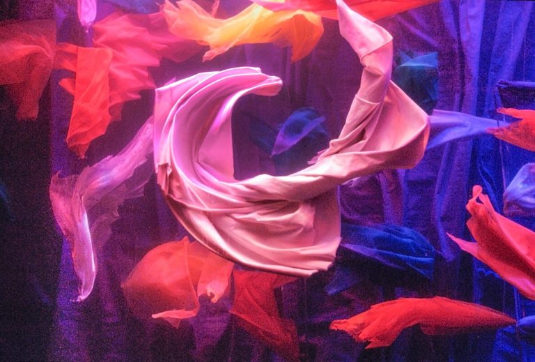 An image from Basil Twist's "Symphonie Fantasique," performed with fabric in a tank of water. Photo by Richard Termine '75 SFA