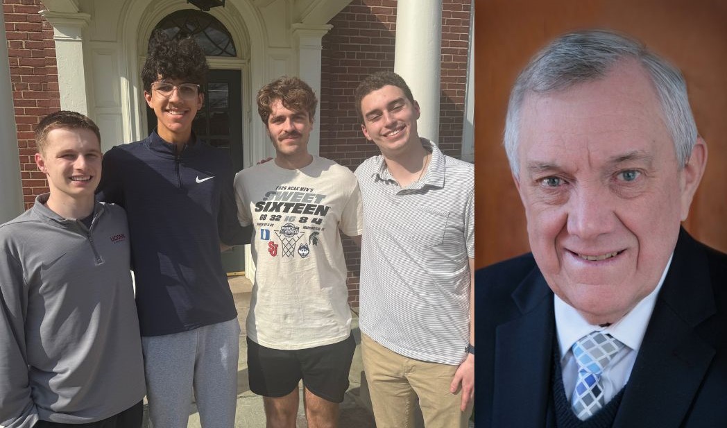 UConn student journalists and Wayne Norman