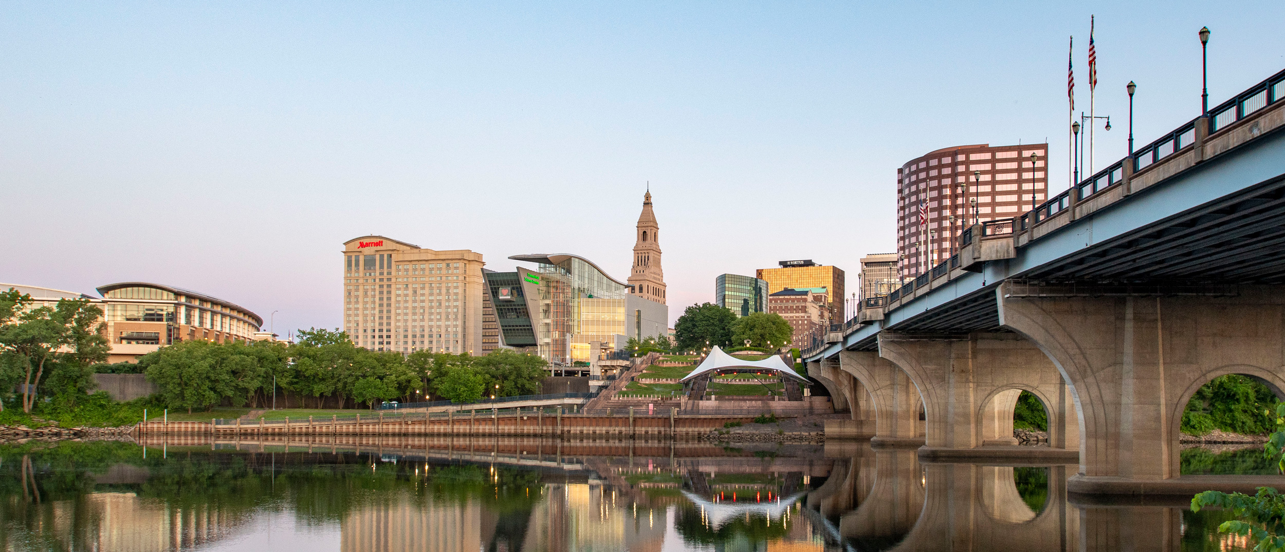 Hartford Skyline just after dawn.