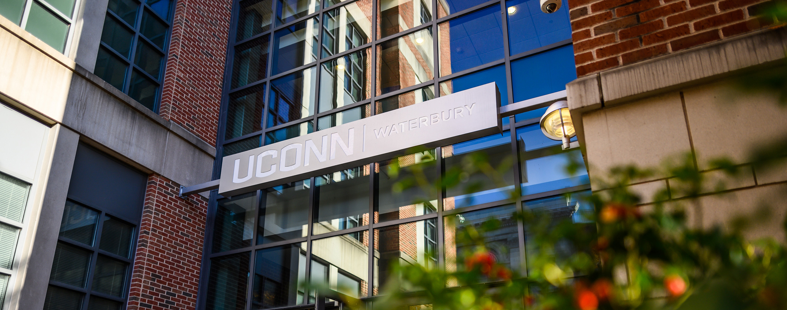 UConn Waterbury entrance door