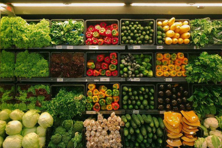 vegetables at a grocery stores
