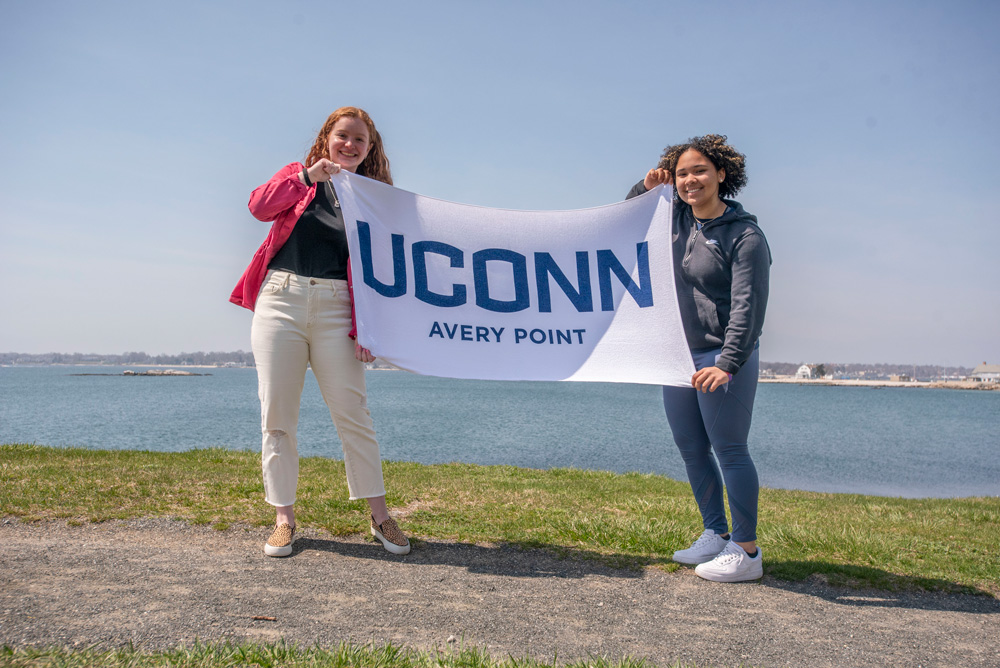 Students at the UConn Avery Point campus.