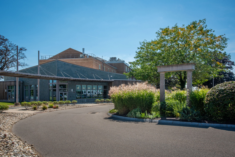 Exterior view of the Academic Center at the Avery Point Campus